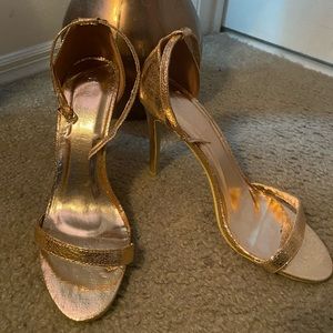 Pretty Little Thing Rose Gold Open Toe Ankle Strap